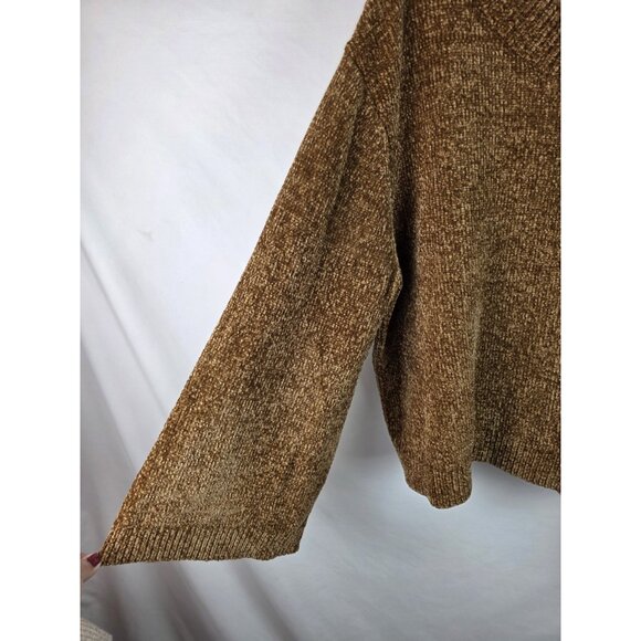 Wrangler Retro Womens Sweater Size XXL Brown Oversized Cropped Flared Sleeves - Picture 4 of 11